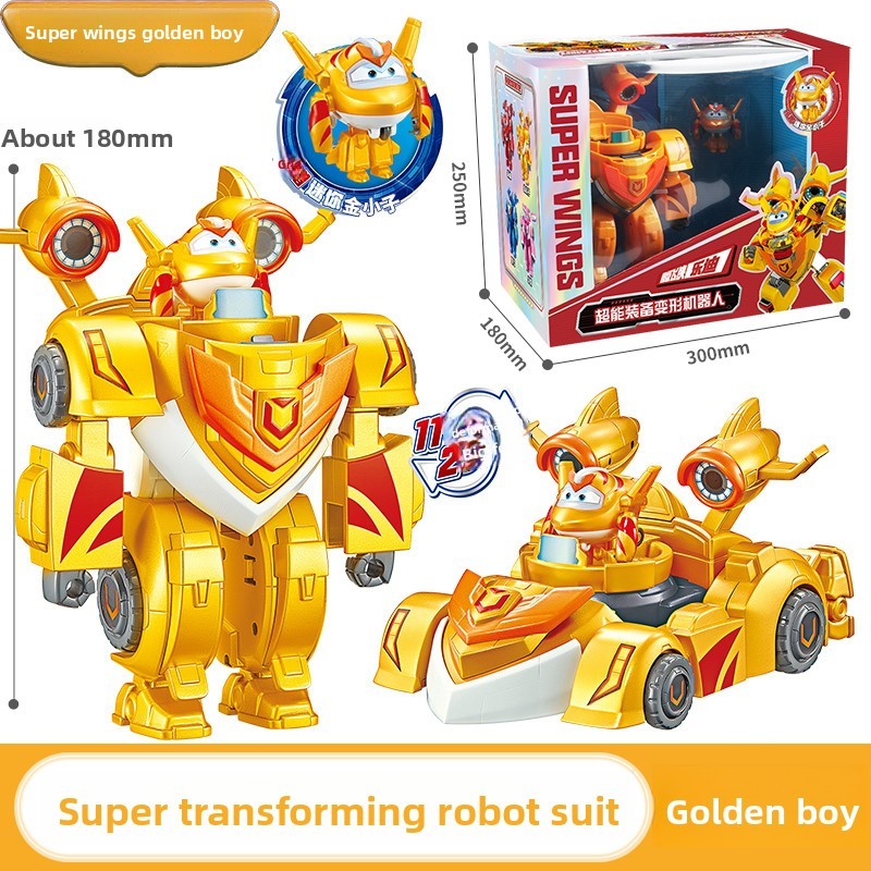 Auldey Original Super Wings Jett Super Equipment Transforming Robot  Golden Boy Jerome  Dizzy - Kids