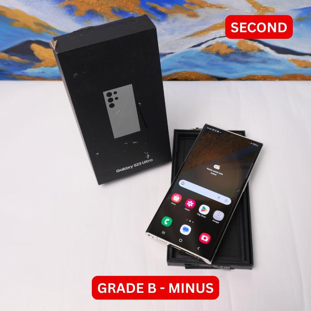 SAMSUNG S23 ULTRA 12/512 GB GRADE B - MINUS HP SECOND ORIGINAL SINAR MUTIARA CELL
