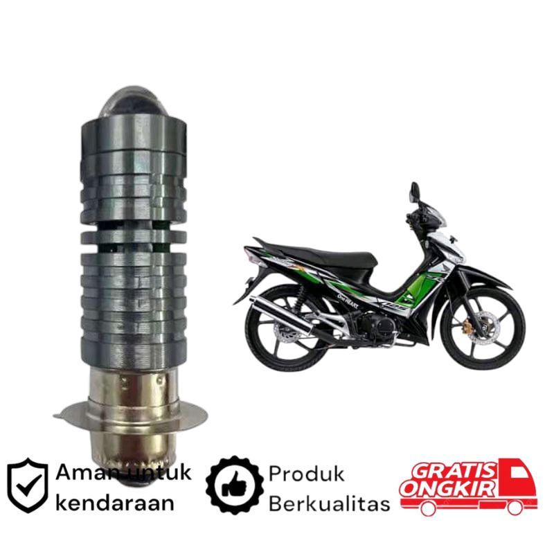 1pcs Lampu depan LED H6 Laser motor Honda New Supra X 125R Koko