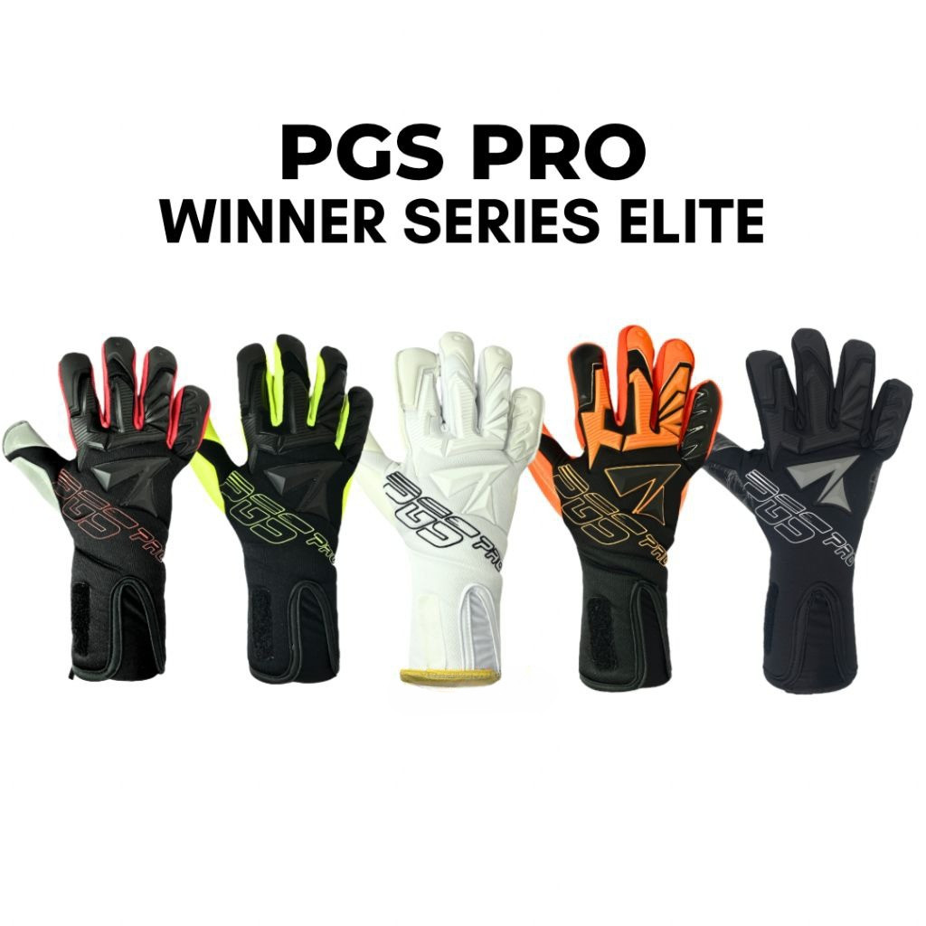 PGS PRO WINNER ELITE Sarung Tangan Kiper Sepakbola Contact Latex Negative Hybrid Hyla Cut size 6-10