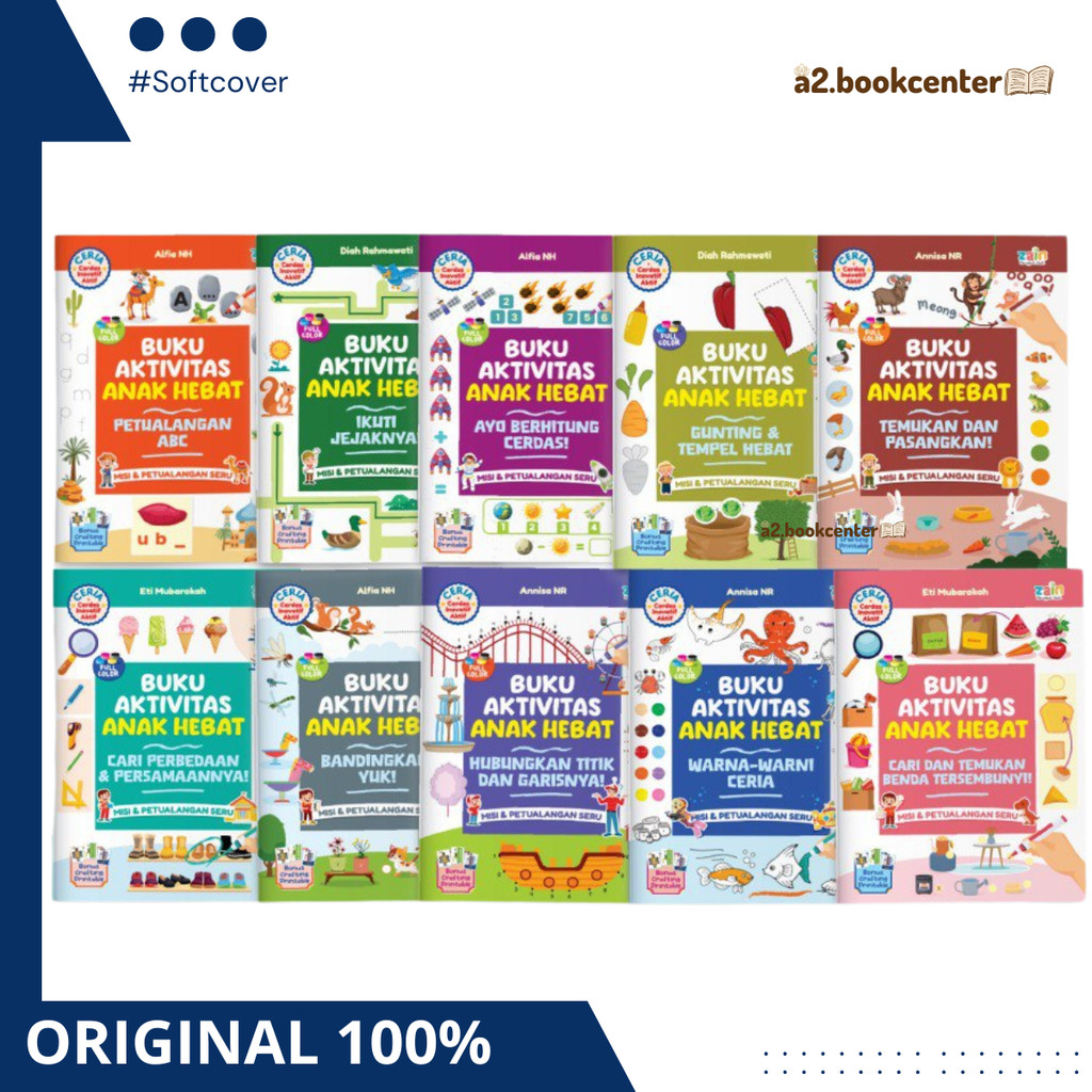 [Aqwam Zain] READY - Seri Buku Aktivitas Anak Hebat - 10 Buku Aktivitas Anak