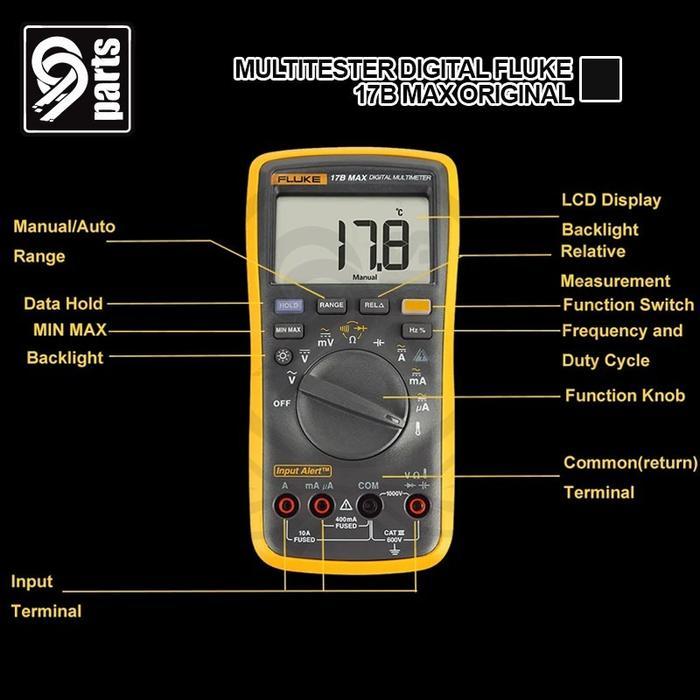 Multitester Fluke 17B Max / Fluke 17B Max Digital multimeter Original High Quality