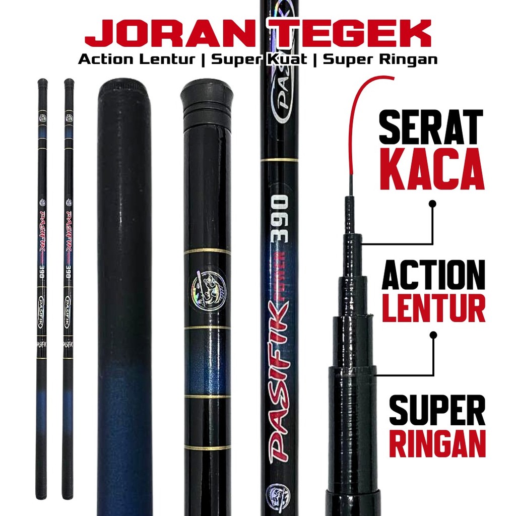 Joran Tegek Full Fiberglass Premium Extra Lentur Parabolic Action Anti Patah Cocok Untuk Kolam & Sun