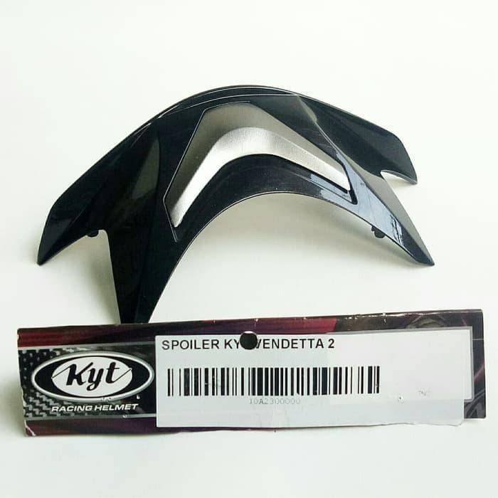 Spoiler KYT Vendetta 2/ KYT Falcon FR -  Ventilasi Belakang/ spoiler Original - Hitam Doff