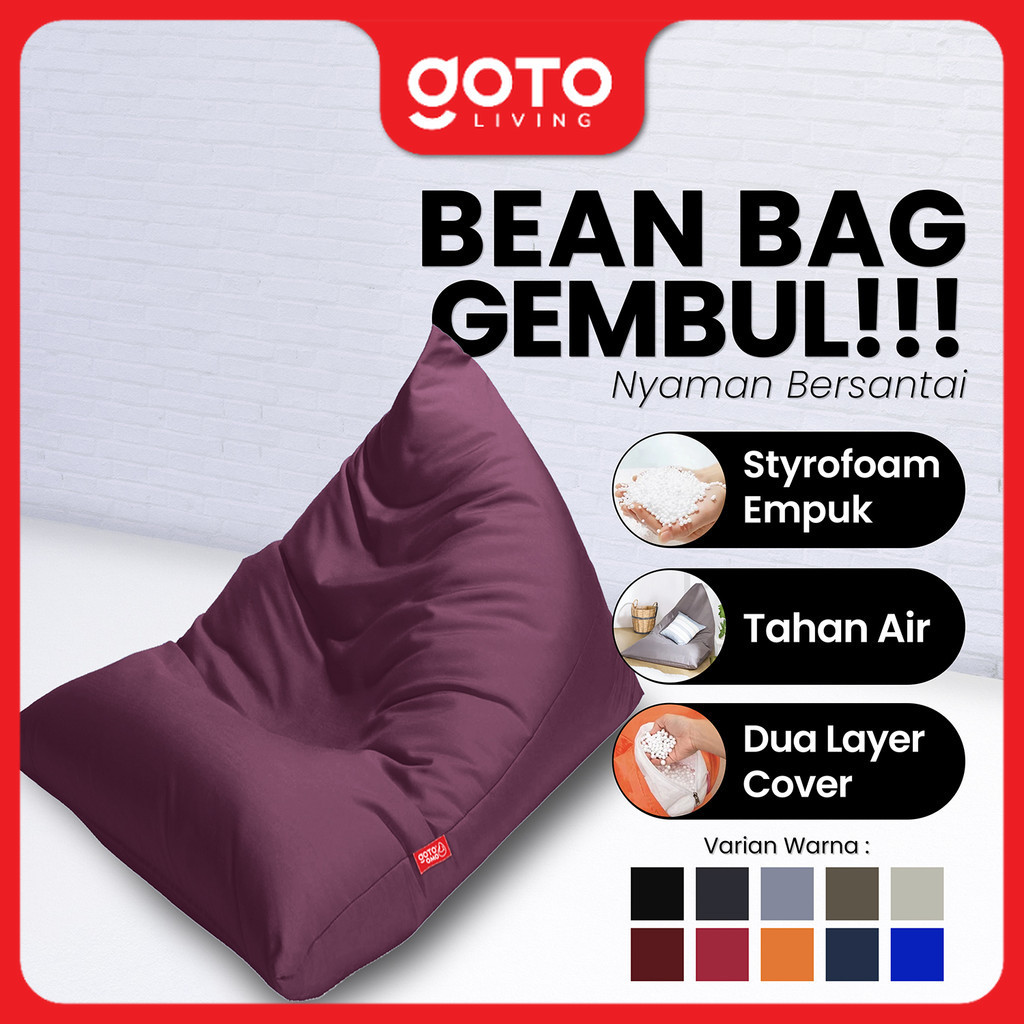 Goto Omo Bean Bag Triangle Sofa Duduk Kursi Lantai Empuk Waterproof