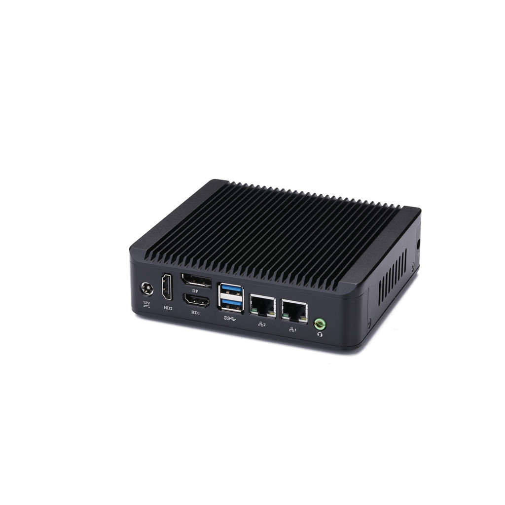 Qotom Mini PC Q177S Pentium J3710 2HD splay VGA PC Fanless Industrial Mini Computer