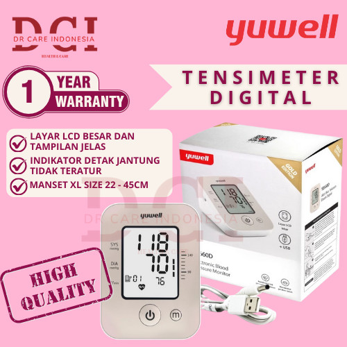 Original Tensimeter Digital Yuwell YE660D Tensi Digital dengan USB