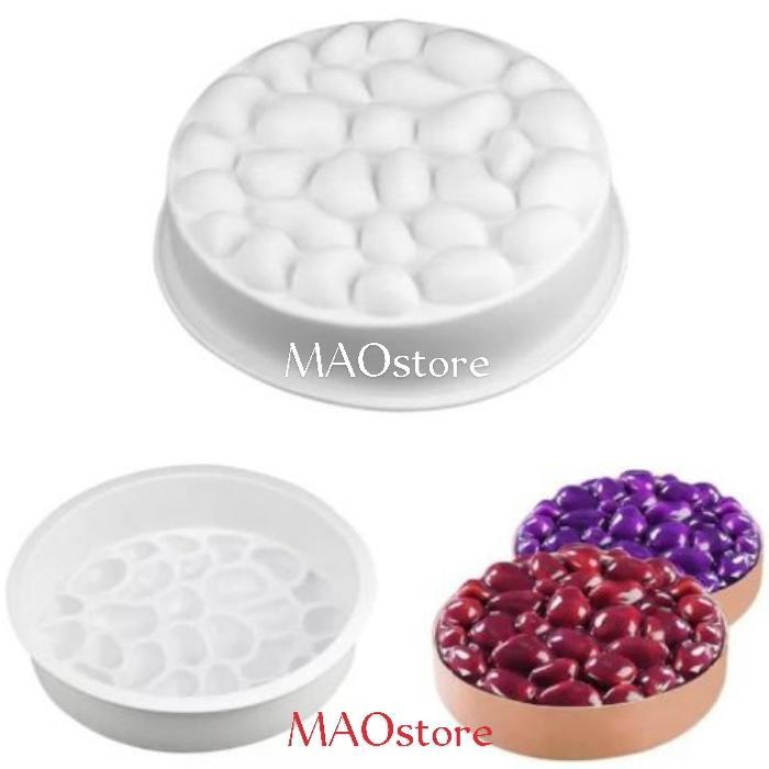 MAOSTORE ROCK SILICONE ENTREMET MIRROR CAKE BATU COBBLE MOLD