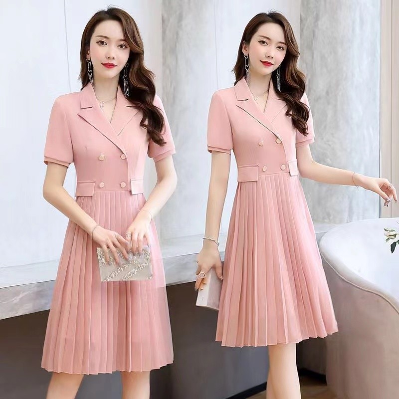 dress korea/dress korean style/dress  wanita dress wanita korea dress hitam kerja wanita kantor/long