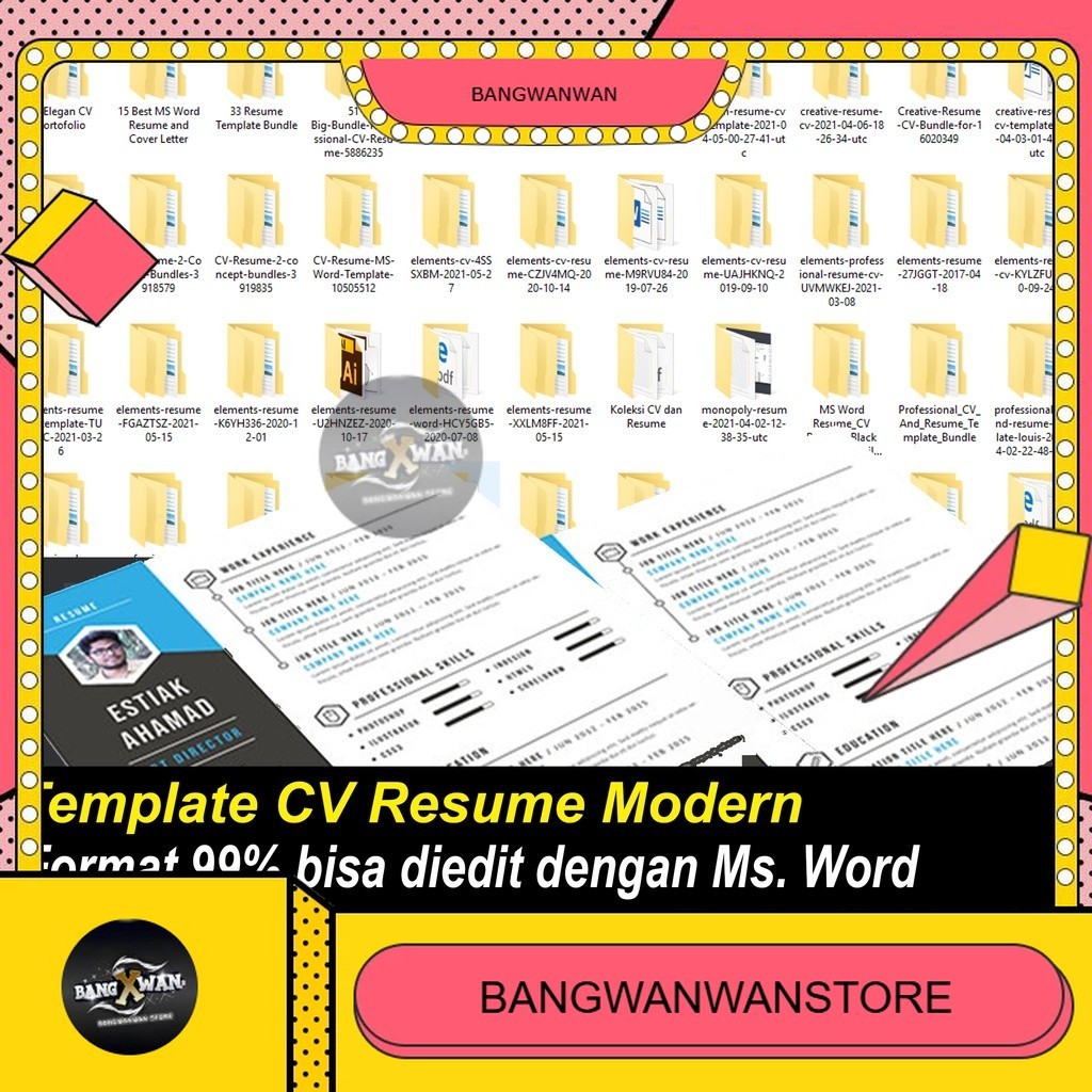 Template CV Resume Modern Profesional (Ms. Word dan Photoshop)