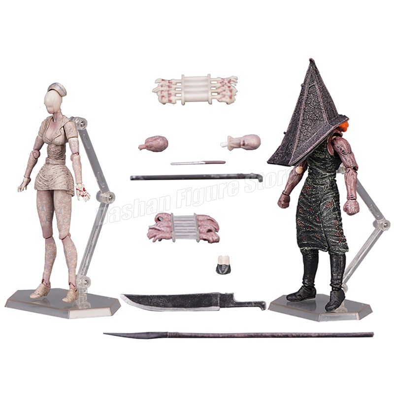 Figma Sp-055 Silent Hill Pyramid Head Action Figure 17cm Red Pyramid Thing Revelation 3D Figure PVC 
