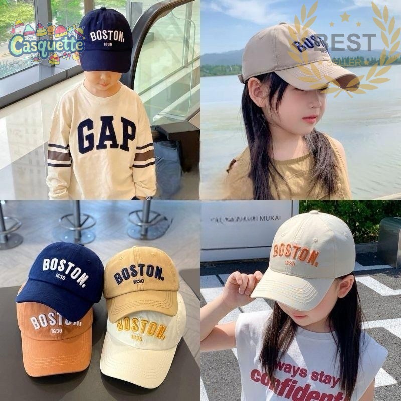 2-8 tahun || Topi baseball anak unisex Boston / topi anak lakilaki dan perempuan santai