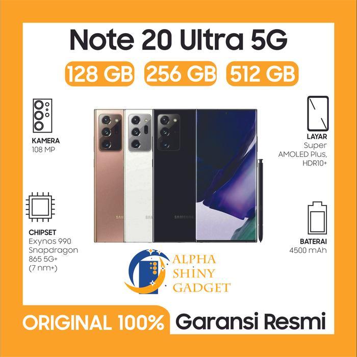Samsung Galaxy Note 20 Ultra 5G / Note 20 5G 128 GB/256 GB/512 GB Resmi Indonesia Brand New In Box -