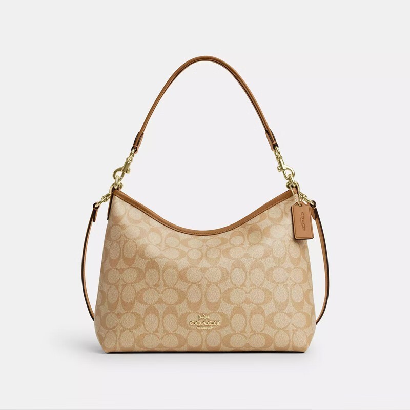 Coach Laurel Shoulder Bag small mirror 1:1 In Signature Canvas Crossbody Bag Coach Shoulder Bag Tas 