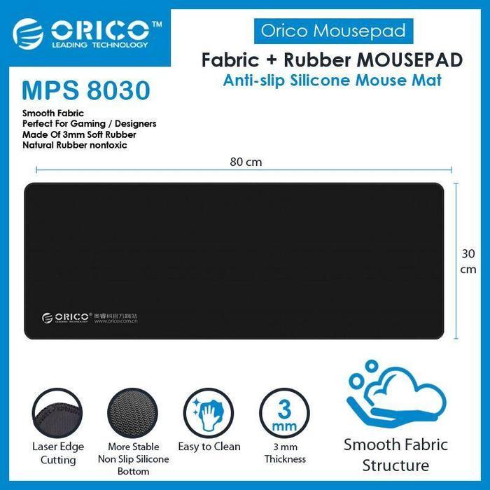 ZOE COMP ORICO MPS8030 3mm Large Mouse Pad - BLACK