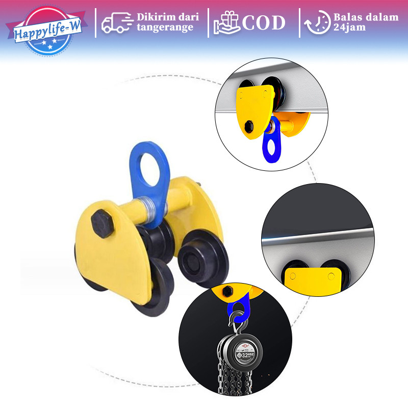 Plain Trolly 1 Ton Manual Troli 1000 Kg Troli Hoist