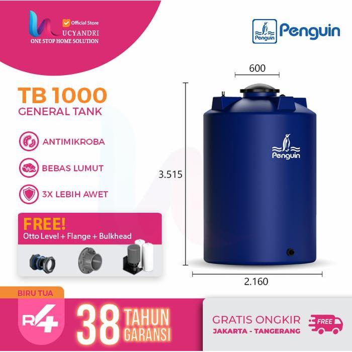 PROMO GASPOLL 10.000 LITER Harga Tangki Air, Toren Air, Tandon Air Penguin TB 1000 - Biru