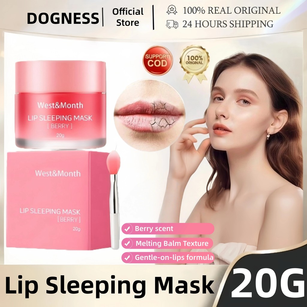 DOGNESS Lip Sleeping Mask 20G Masker bibir jelly Lip Sleeping Mask lip balm lip mask Serum bibir pel