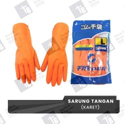 Sarung Tangan Karet FREDER (size L) / Harga per biji