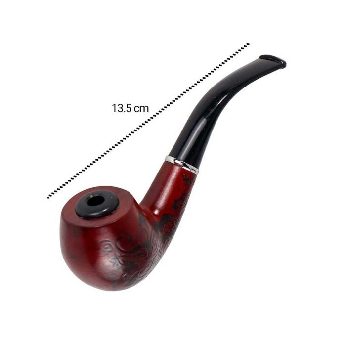 Pipa Filter Rokok Cangklong Popeye Chung Feng Kayu Ukir Asli Ukuran Standar