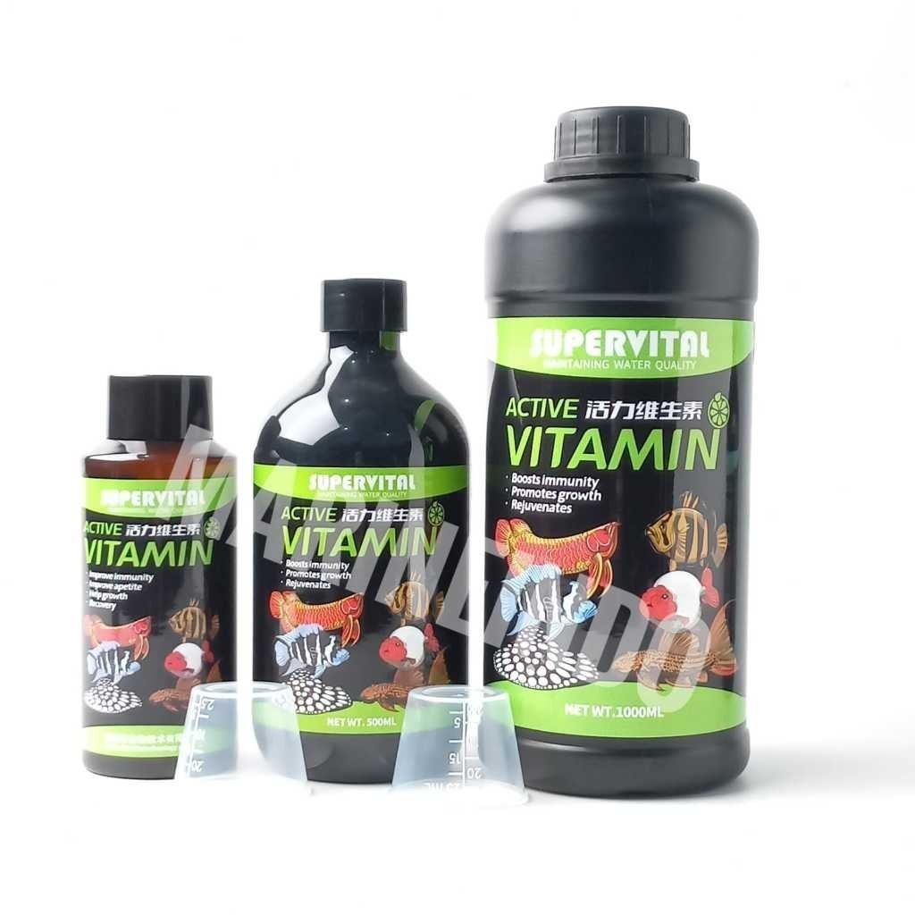 MOSES - Supervital Active Vitamin obat ikan air Aquarium 200ml/500ml/1000ml