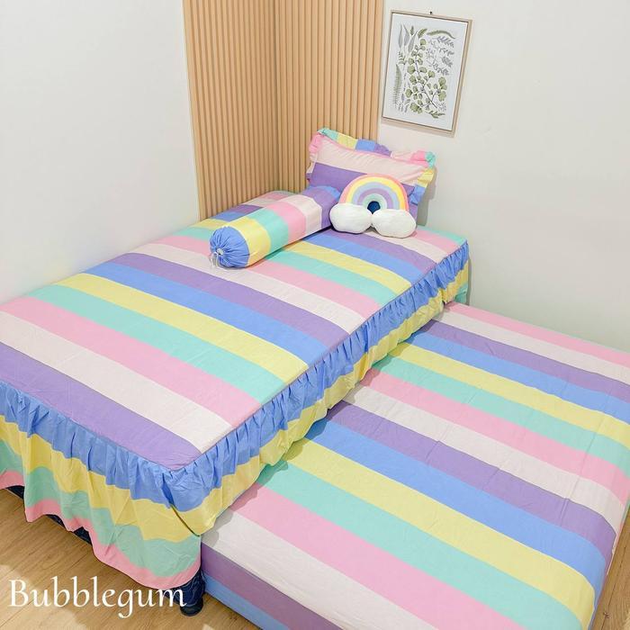 SPREI SORONG RUMBAI 120x200 | DOUBLE BED BERKUALITAS - Bublegum, SORONG 120x200[Terlaris]