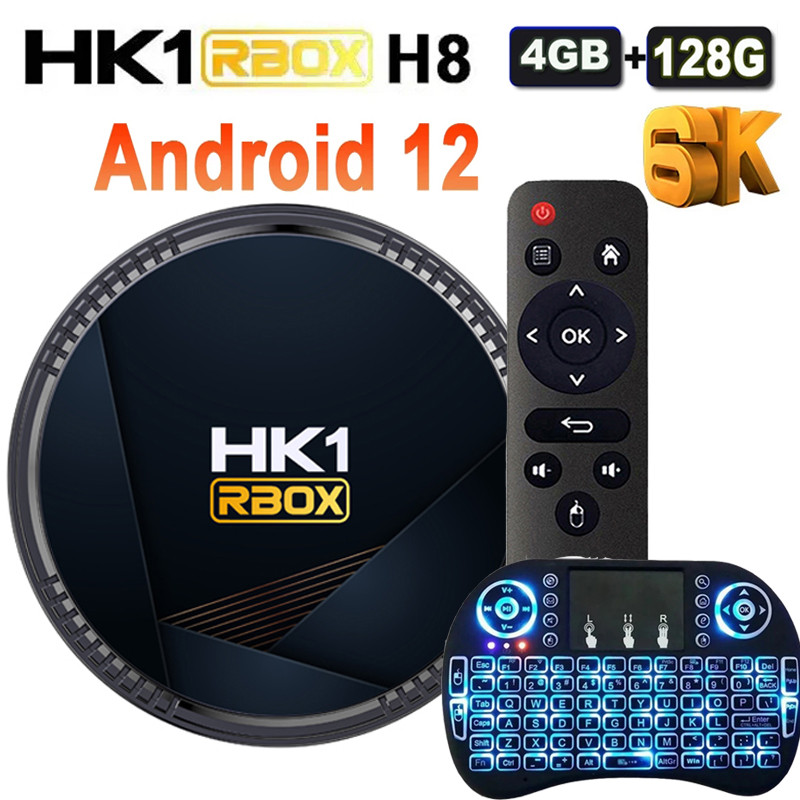 HK1 RBOX H8 Android 12 Allwinner H618 6K Smart TV BOX 2.4/5G Wifi6 4GB 64GB 128GB BT Mea Player Goog