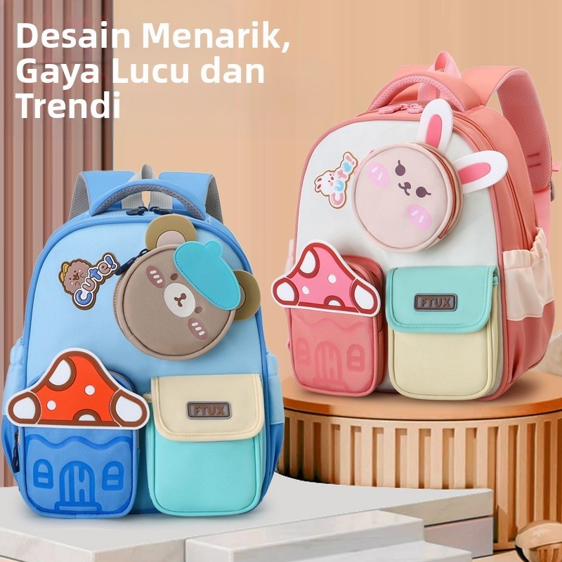 Tas Ransel Anak TK Motif Kelinci Kartun Backpack Sekolah untuk Anak