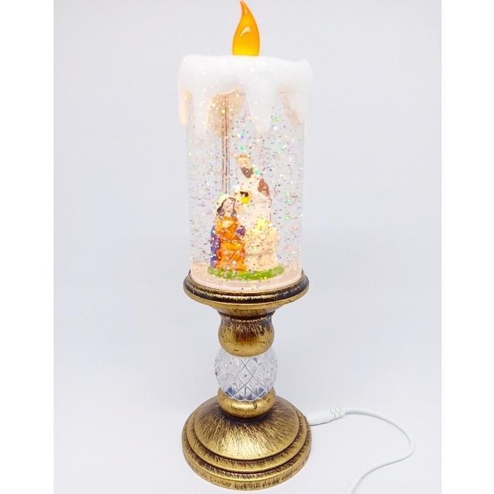 Hiasan Natal - Lampu Natal - Accesoris Natal Model Lilin - Hiasan Natal Lampu Salju - Salju