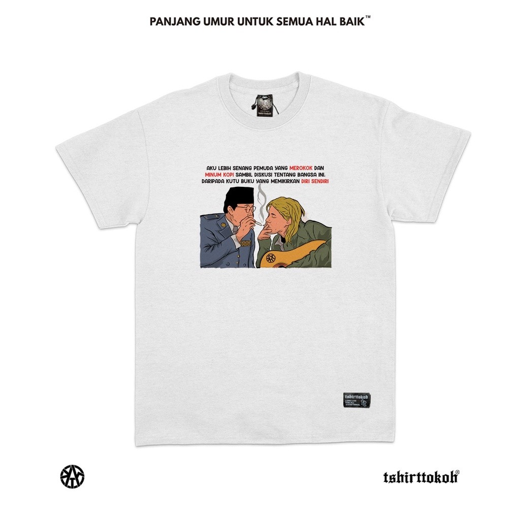 (COD) Tshirttokoh - Kaos Soekarno Kurt Cobain