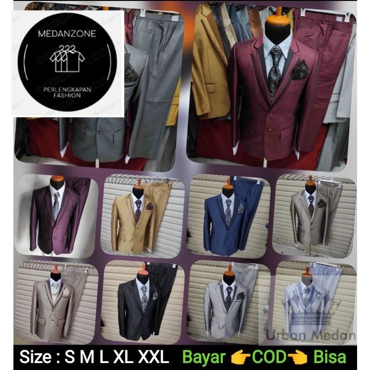 1 stel JAS dngn CELANANYA (SIZE M L XL XXL) jas pria formal jas pengantin jas wedding jas murah jas