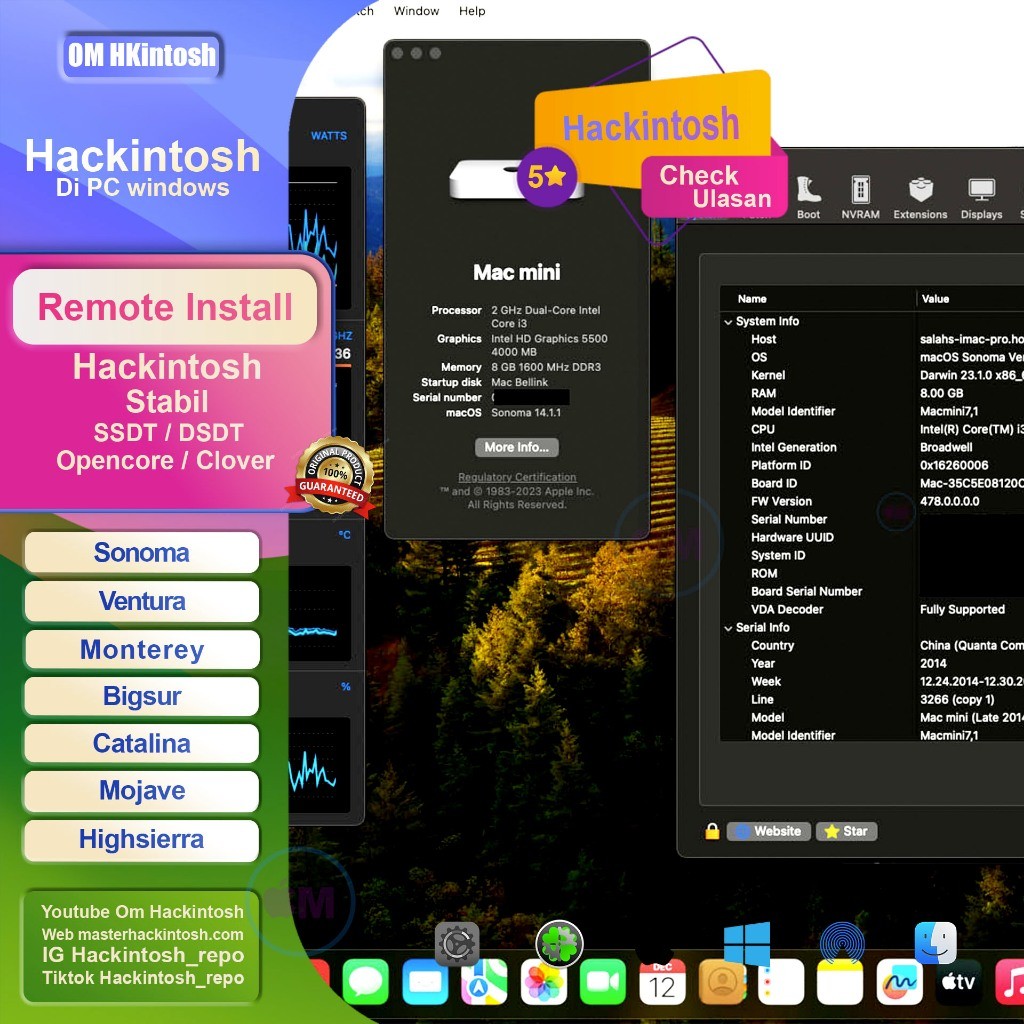 Install mac os (hackintosh) di PC/Komputer Windows