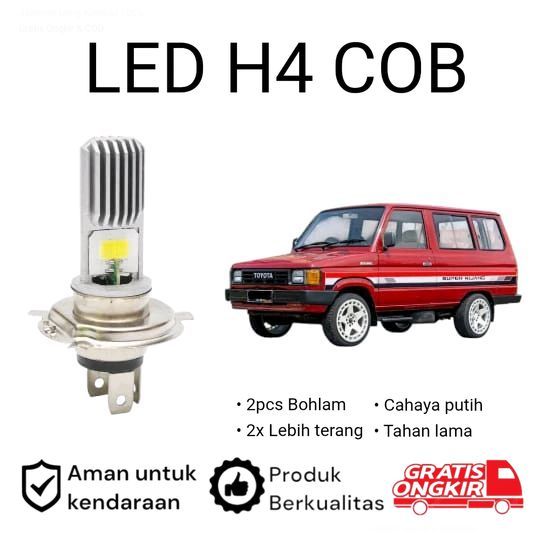 2pcs Lampu Utama LED H4 COB Mobil Toyota kijang Super A.sby