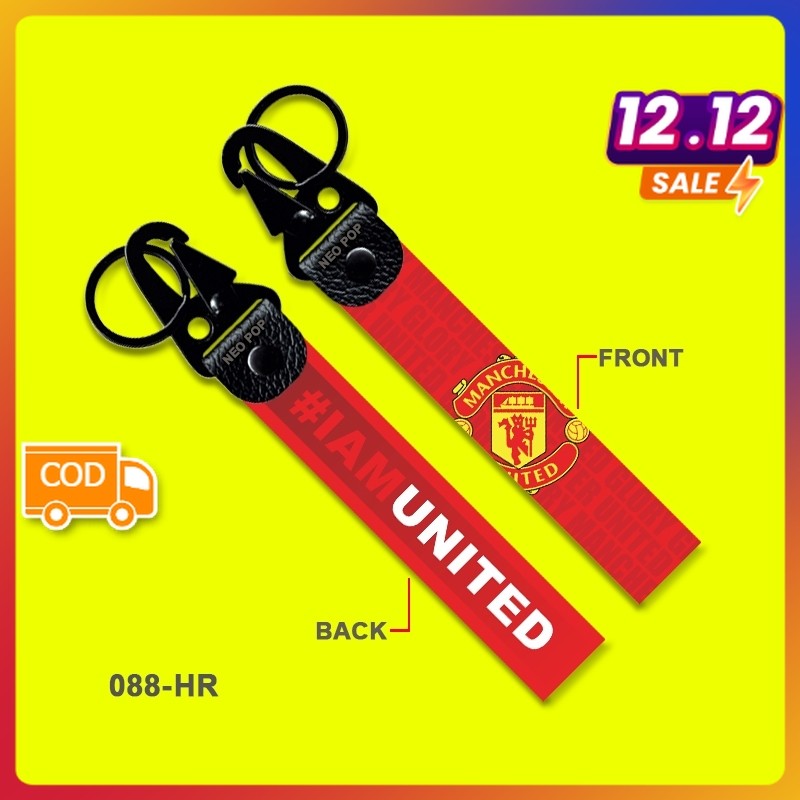 GANTUNGAN KUNCI PREMIUM LOGO MANCHESTER UNITED KEYCHAIN THE RED DEVILS AKSESORIS KEY CHAIN SEPEDA MO