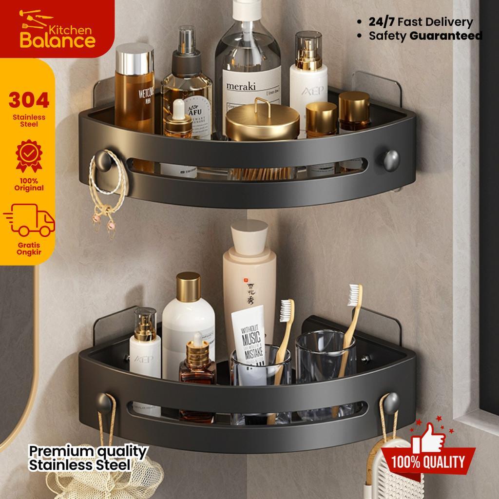 Kitchen Balance Rak Dinding Kamar Mandi Sudut Plastik Kuat ZWJ01