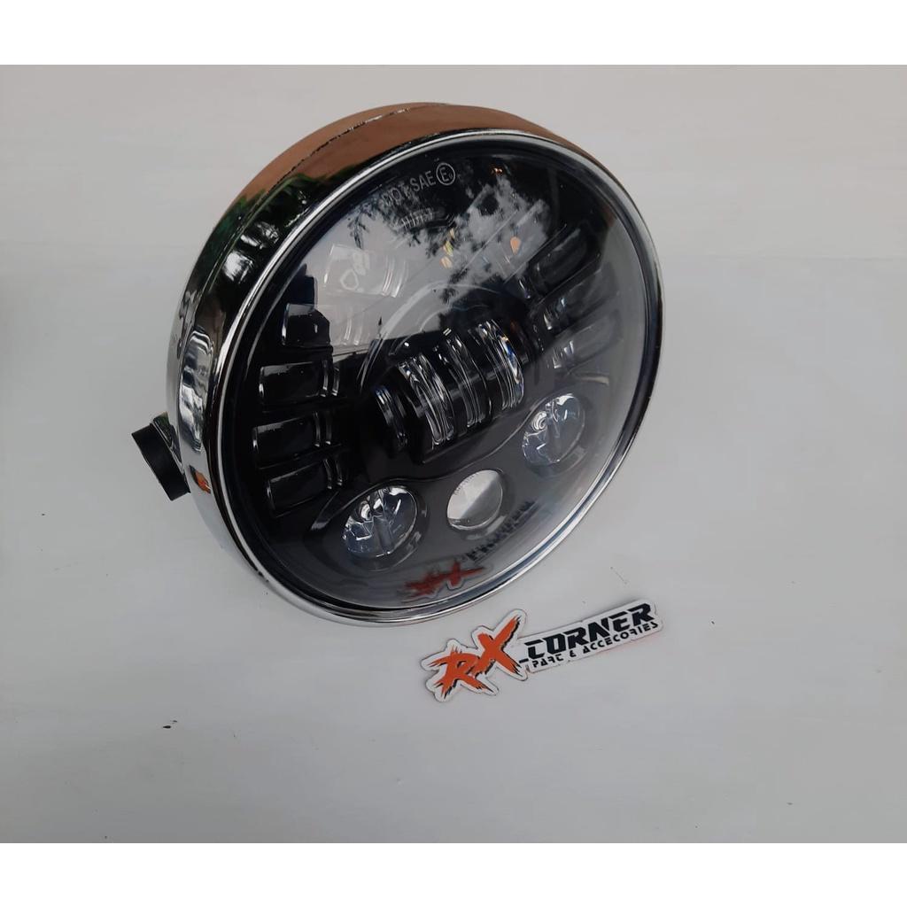 Lampu Depan Ninja SS batok ninja ss head lamp ninja SS HMA bulat chrome KW super set daymaker