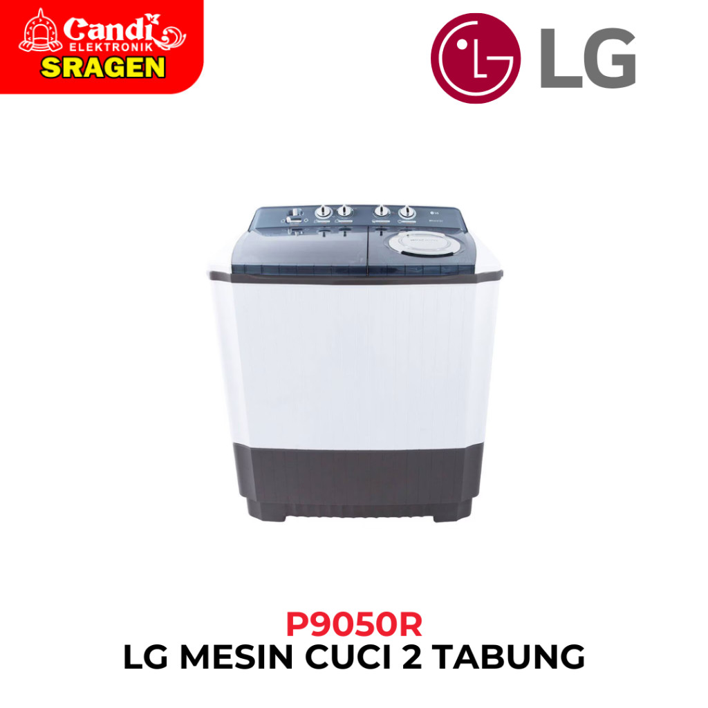 PROMO LG Mesin Cuci 2 Tabung 9 Kg Roller Jet Pulsator - P9050R