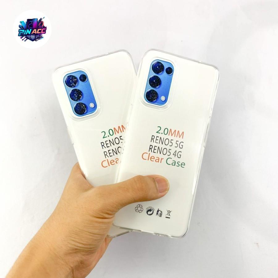 Softcase Transparan Untuk Oppo Reno 5 4G 5G Casing Bening Clear Case Polos Cover Protector Handphone
