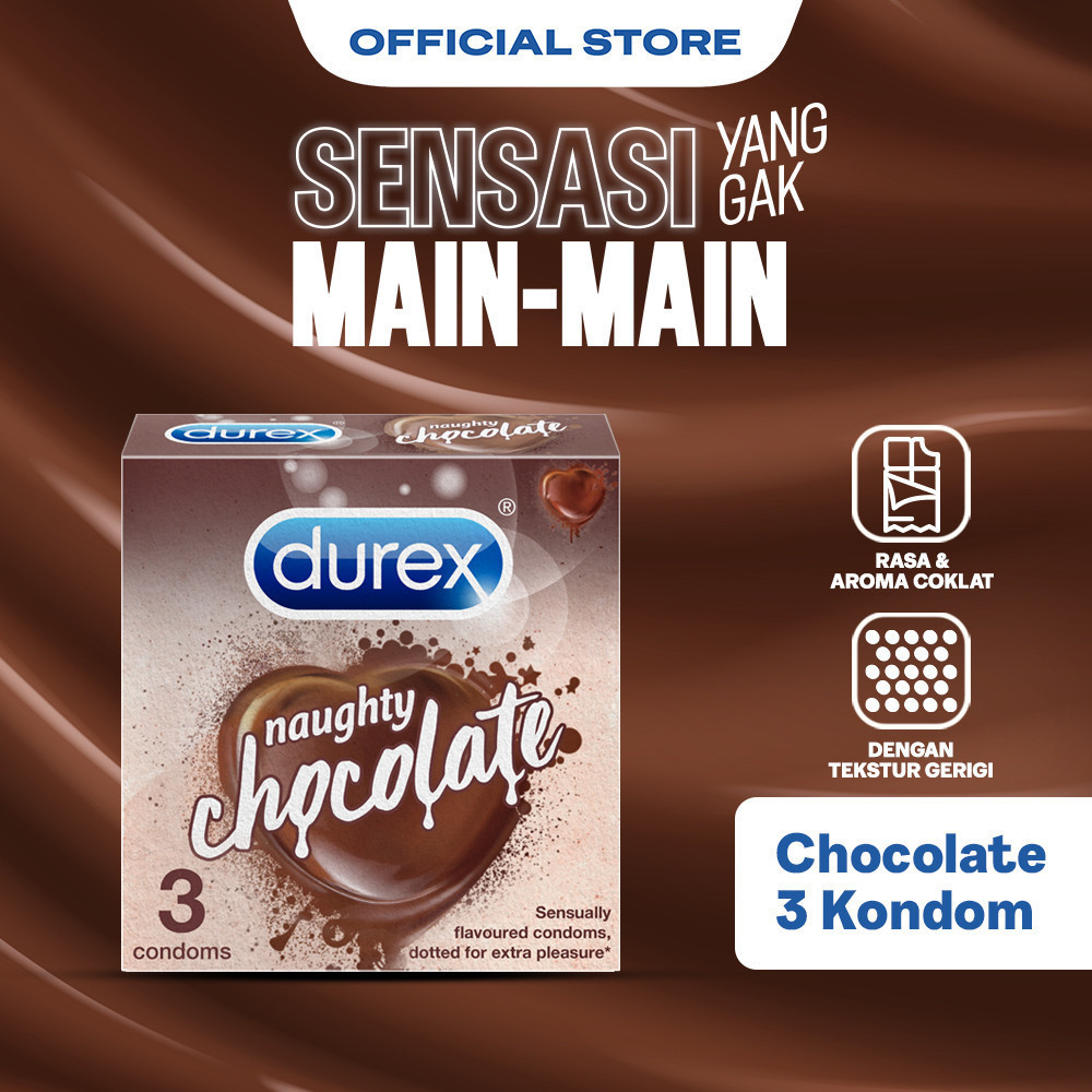 Terbaru Durex Chocolate Kondom Gerigi Kondom Pria Rasa Cokelat Bergerigi 3s - Condom Textured RN