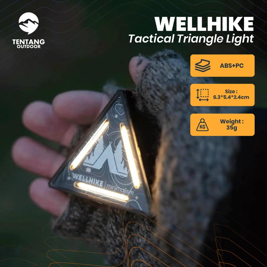 Lampu LED Segitiga Camping WELLHIKE Lampu Gantungan Sepeda Warning Light Bike