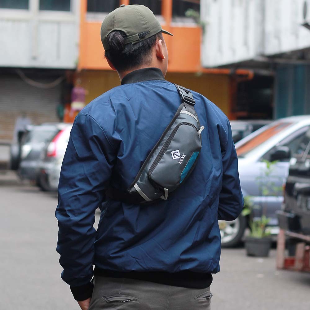 Tas Selempang Kecil Pria Waistbag Pinggang Cowok Premium Kuat Awet UTR 124