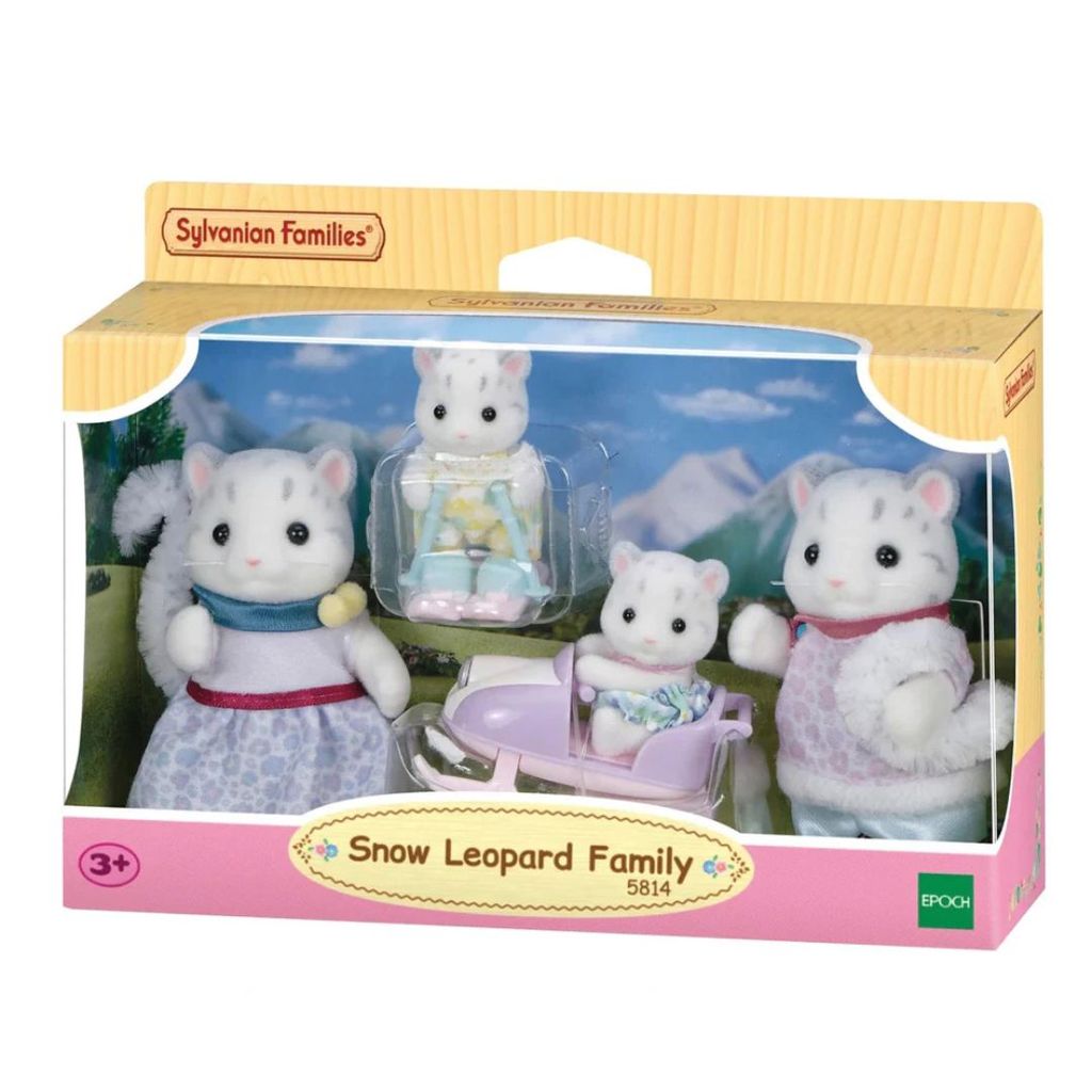 SYLVANIAN FAMILIES Snow Leopard Family | Mainan Koleksi Anak-Anak | Action Figure
