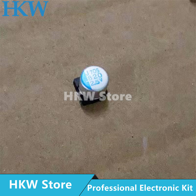 10pcs 820uF 2.5V 6.3x6.1mm SMD Solid Electrolytic Capacitor Super Low ESR 2.5V820UF 820UF2.5V For Mo