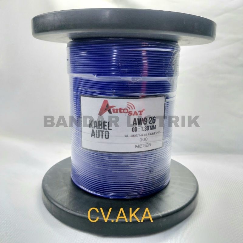 AUTOSAT Kabel Otomotif Serabut AWG 26 100m 1.3mm Rol Besar Tembaga Murni