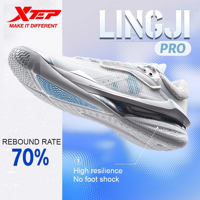 Xtep Lingji PRO Men's Basketball Shoes Cushion Comfortable Combat Support Stability Durability Pract