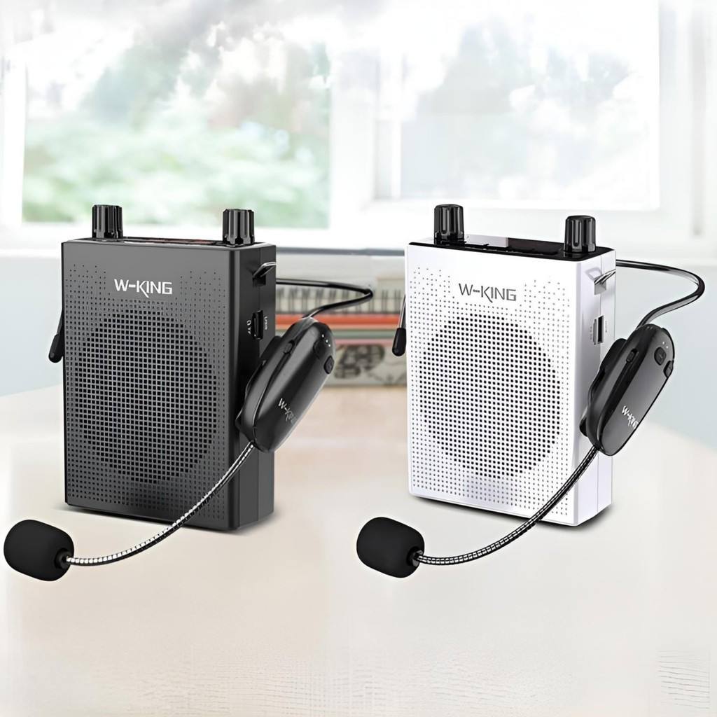 Speaker Bluetooth Pinggang Mic Wireless Tour Guide WKING KS16 Pengeras Suara Portable Guru Mengajar