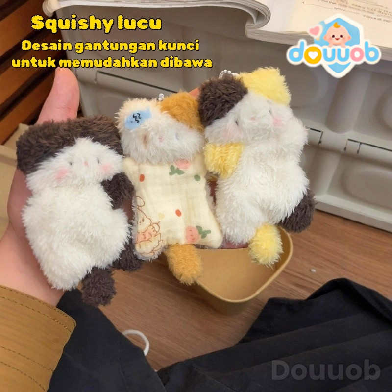Douuob Boneka Lembu Boneka Tidur Mainan Diy Taba Squishy Mainan Squishy Kucing Gantungan Kunci Diy M