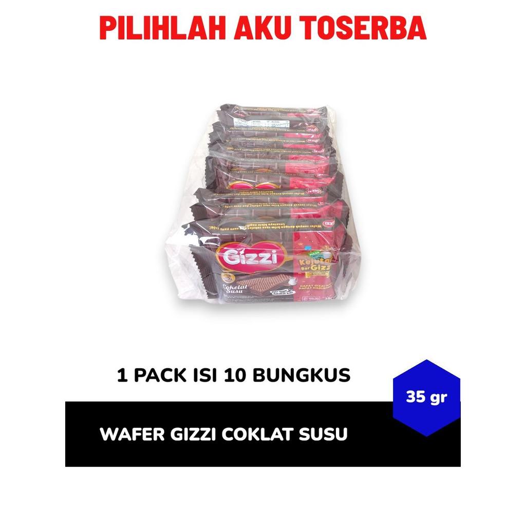 GIZZI Wafer Coklat Susu 35 gr - ( HARGA 1 PACK )