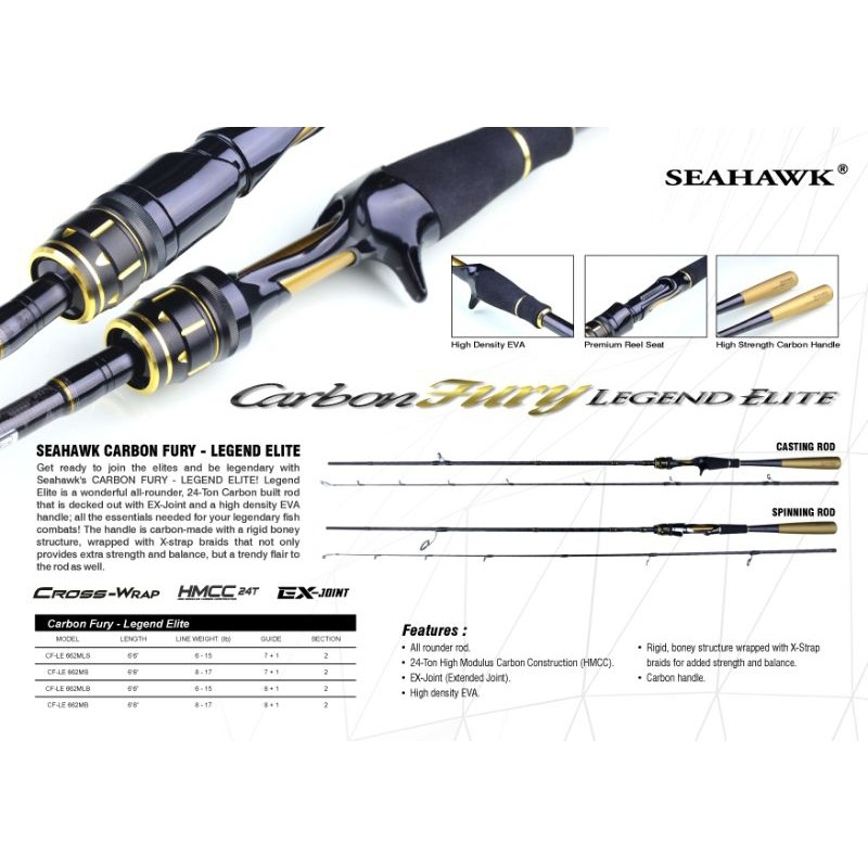 Joran Pancing Spinning Seahawk Carbon Fury Lagend
