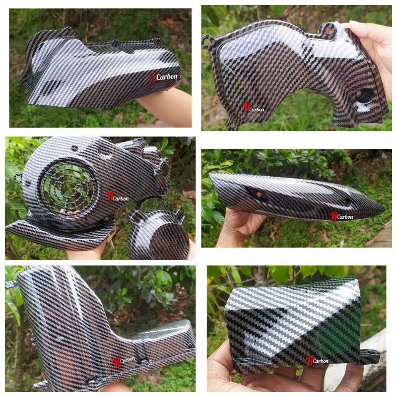 carbon celup tutup filter box filter keongan tameng knalpot tutup kipas Mio j Mio GT Mio soul GT 115